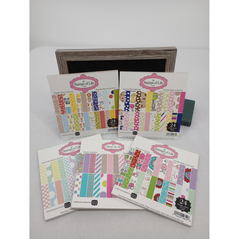 The Stamps of Life Paper Pad Bundle 6x6 Multicolor 5 Packs Scrapbooking Crafts